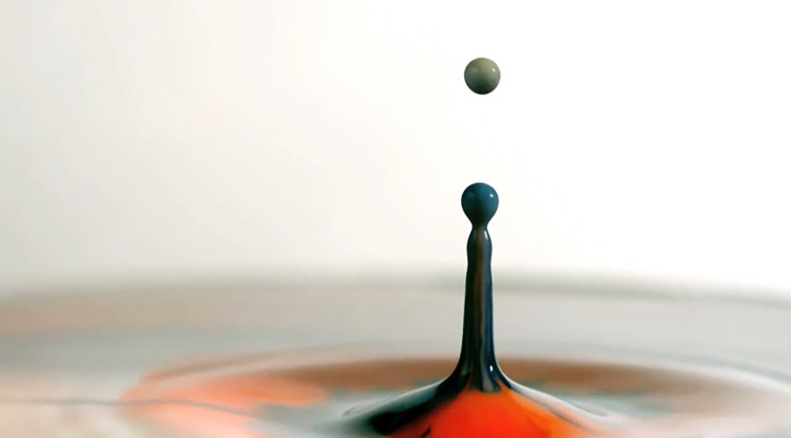 Creative picture of drops of paint